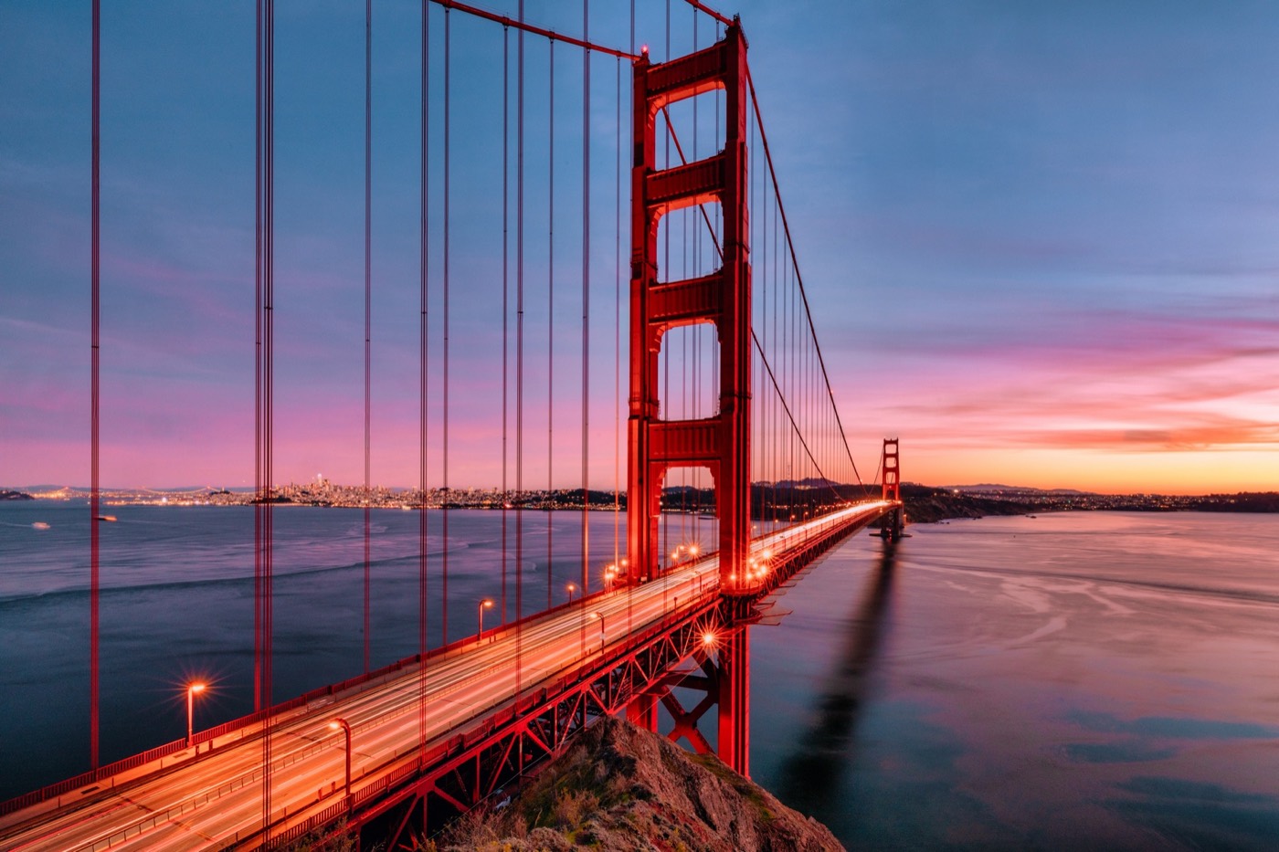 Crimson Span at Sunset